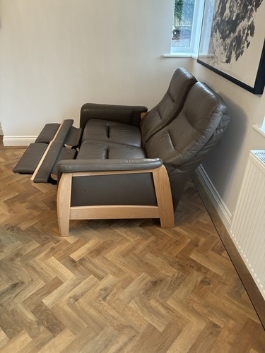 Leather reclining two - leather, seater