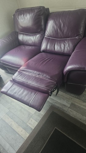 Purple leather recliner - purple,